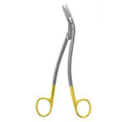 Angled Tungsten Carbide Rhytidectomy Scissors