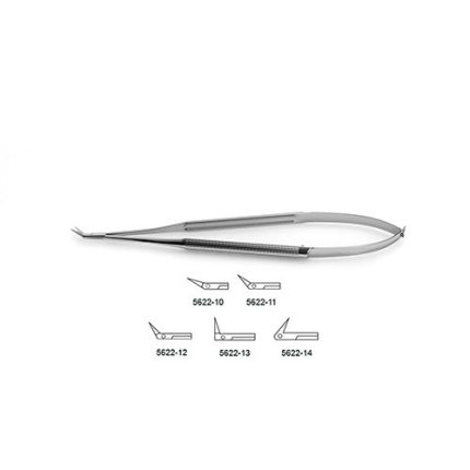 Micro Scissors - Round Handle - Angled Tips